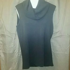 Cowl Neck Sleeveless Ombre Sweater